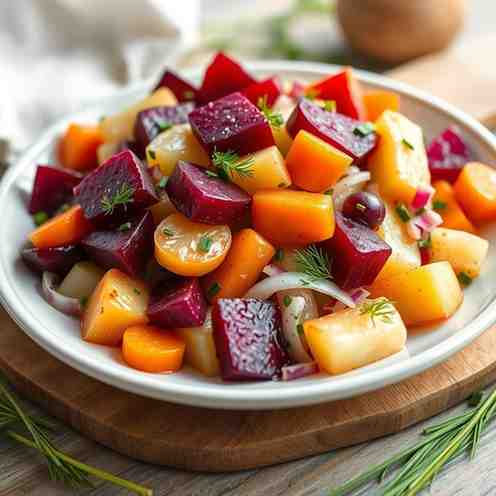 Estonian Rosolje - Salad with Beets